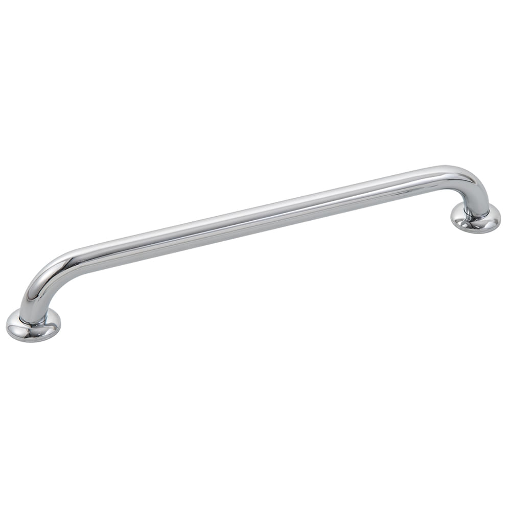 Barra de apoio reta Astra BA114/6 em aço inox, com canopla nas duas pontas