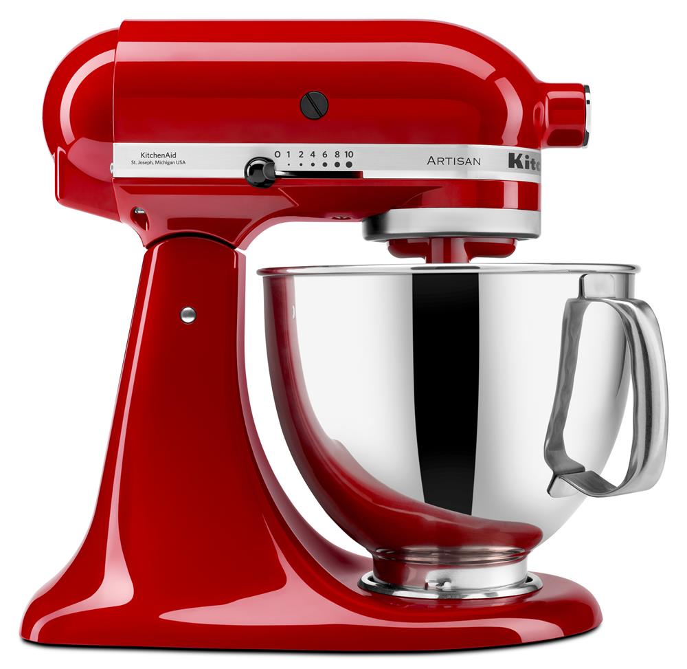 Batedeira planetária KitchenAid Artisan KEA33CV Empire Red com tigela de inox