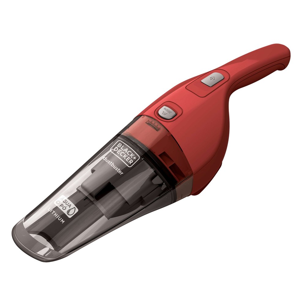 Aspirador portátil Black+Decker APB3600 vermelho, com reservatório transparente