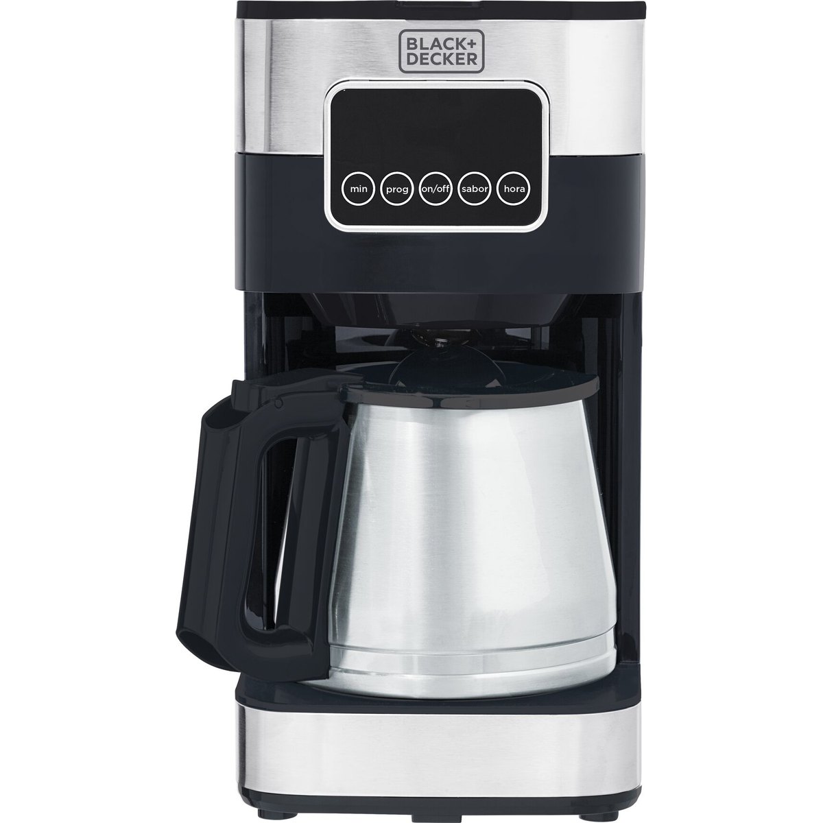 Cafeteira elétrica programável Black+Decker CM350G com painel touch e jarra de inox