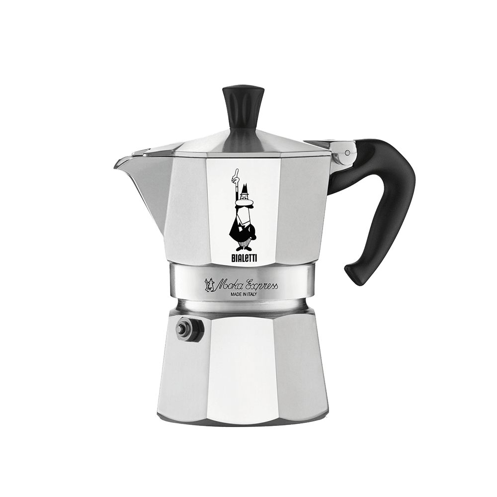 Cafeteira italiana Bialetti Moka Express de alumínio com cabo preto