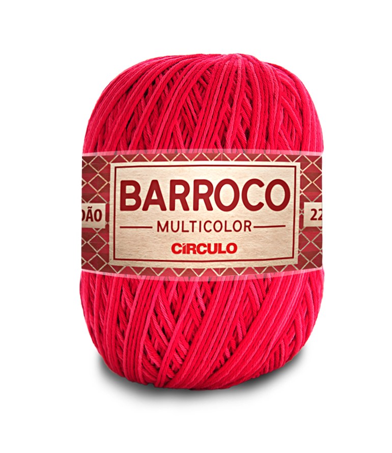 Novelo de barbante Círculo Barroco Multicolor 226 m em tons de vermelho mesclado