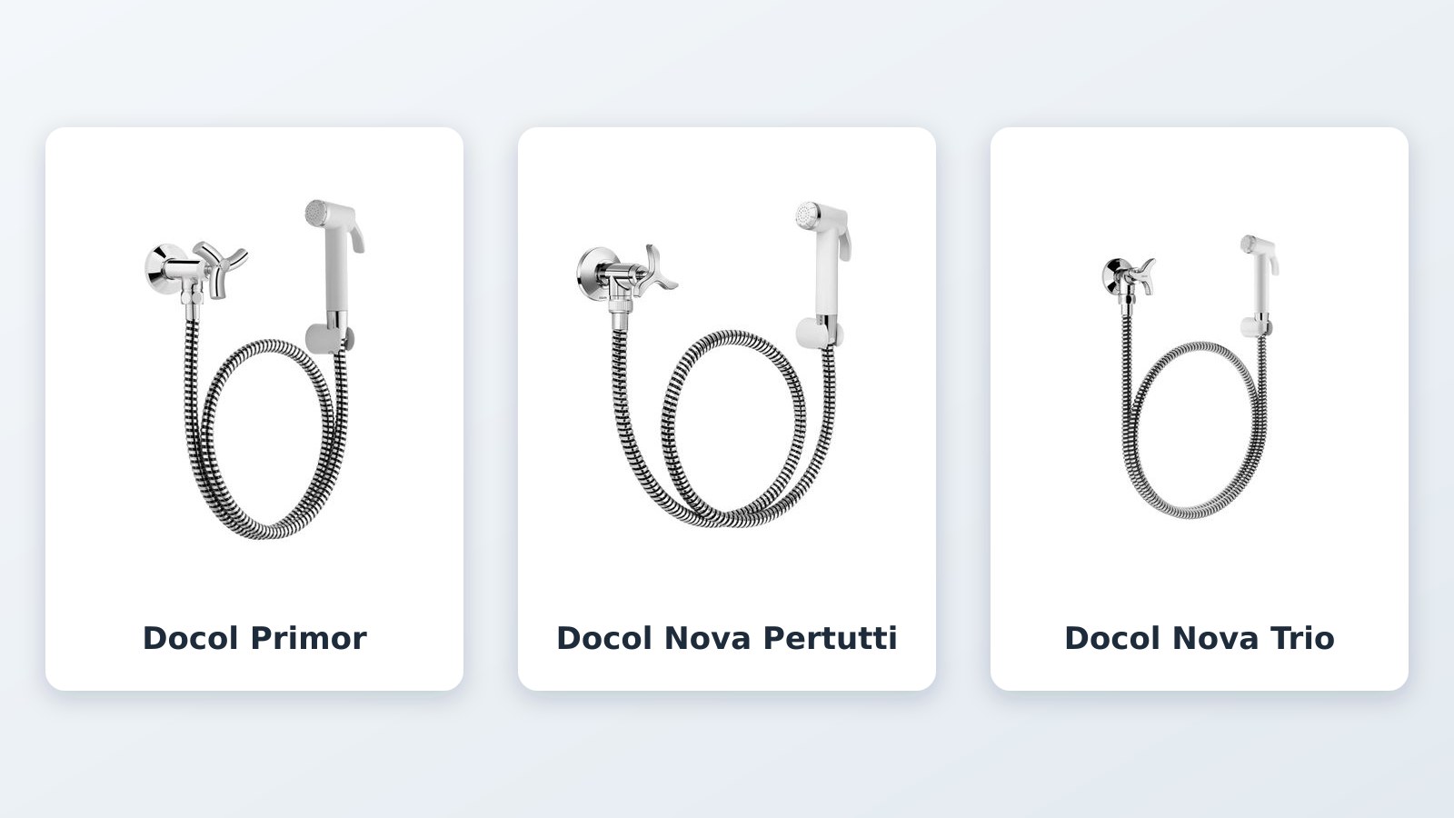 Ducha higiênica para idoso: comparativo de 3 modelos Docol