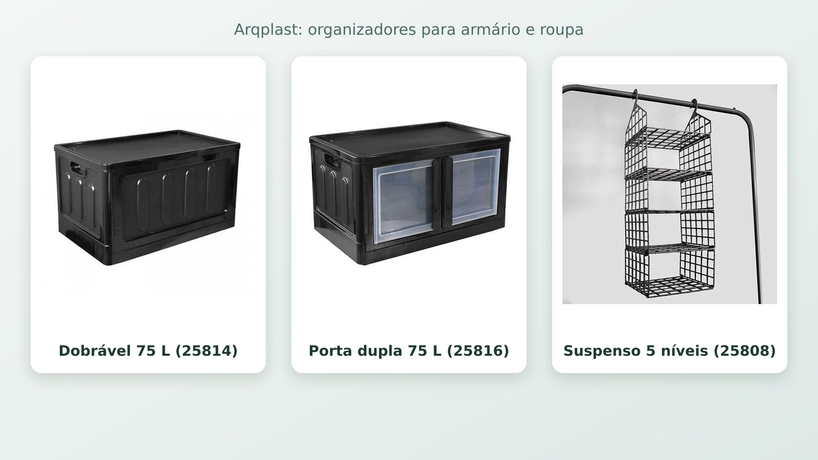Organizador de armário para idoso: comparativo Arqplast