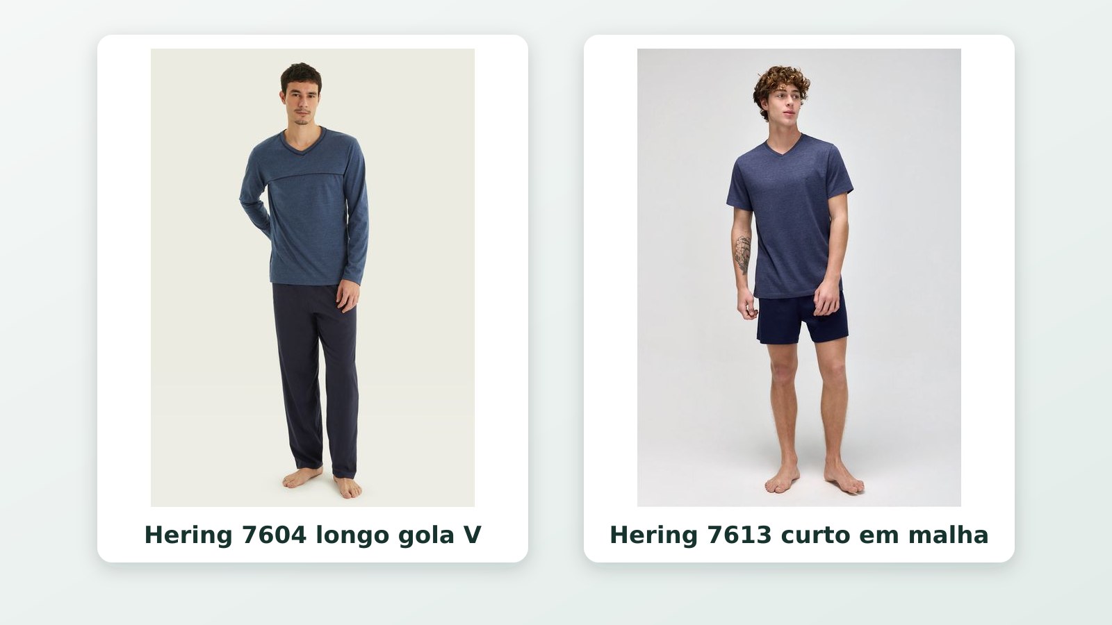 Pijama para idoso: comparativo de modelos Hering 7604 e 7613