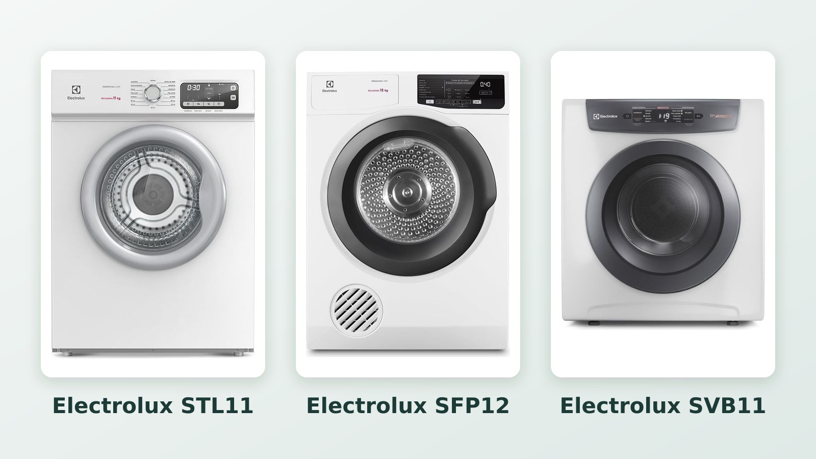 Secadora de roupas para idoso: Electrolux STL11, SFP12, SVB11