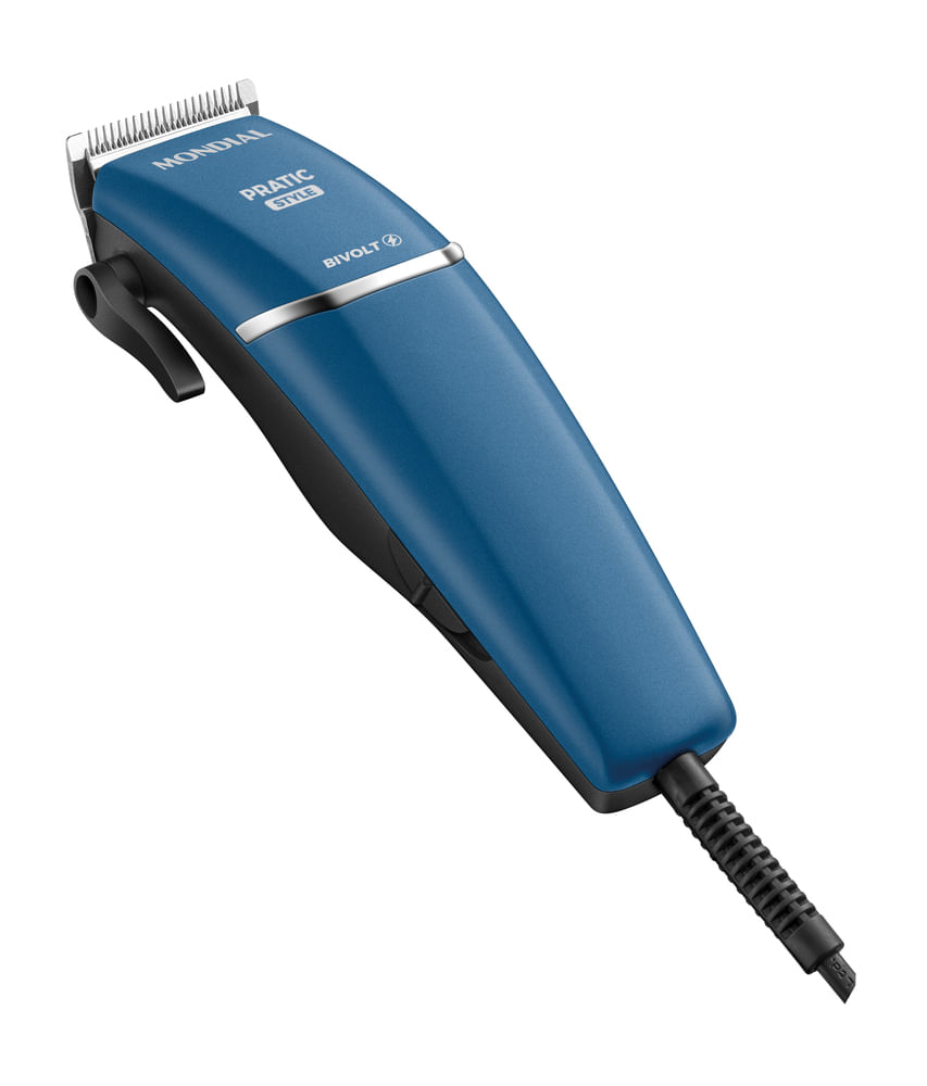 Cortador de cabelos Mondial Pratic Style CR-10-BI azul com cabo preto