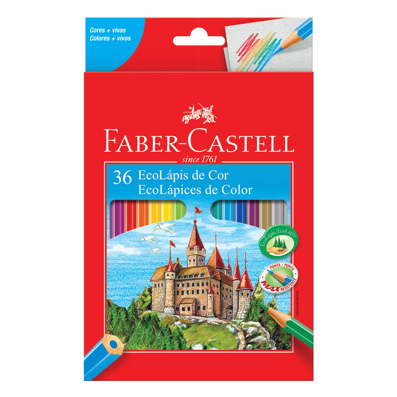 Caixa do Ecolápis de Cor 36 Cores da Faber-Castell