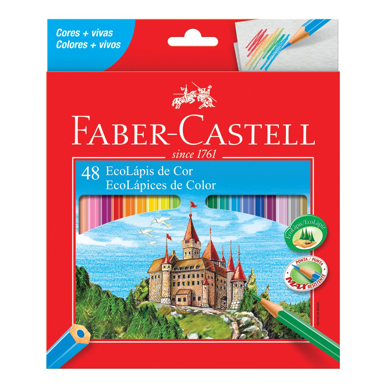 Caixa do Ecolápis de Cor 48 Cores da Faber-Castell