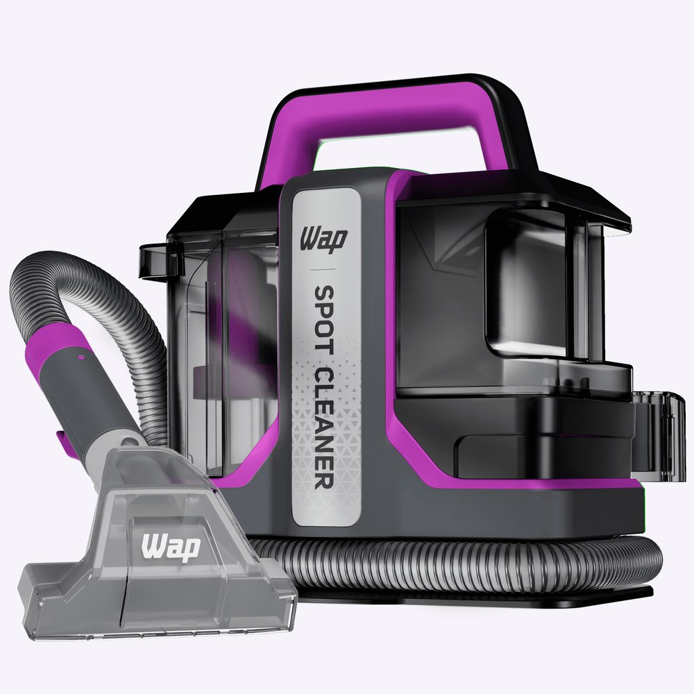 Extratora portátil WAP Spot Cleaner W3 roxa e cinza, com mangueira e bico transparente