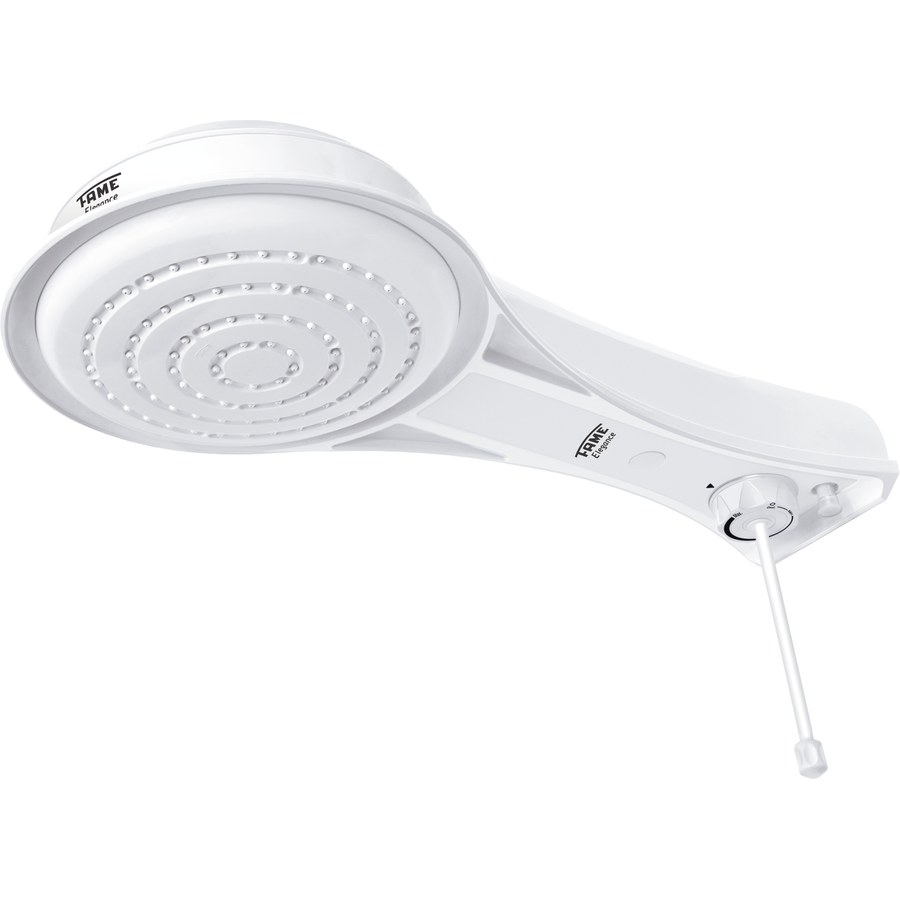 Chuveiro elétrico Fame Elegance Eletrônico branco com haste de controle de temperatura