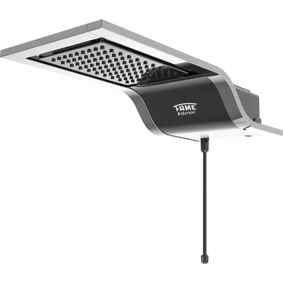 Chuveiro elétrico Fame Intense Eletrônico Black retangular com haste de controle