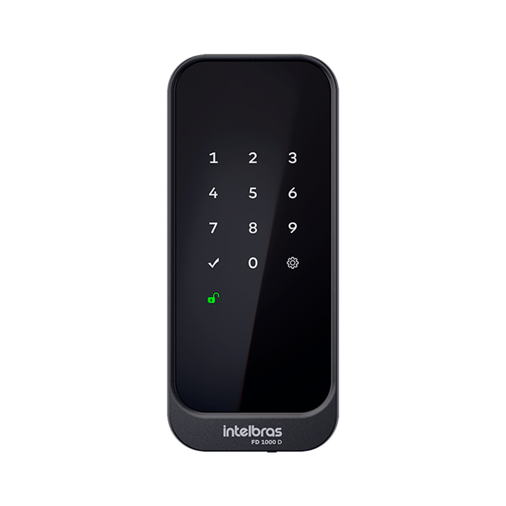Fechadura digital de sobrepor Intelbras FD 1000 D com teclado numérico iluminado