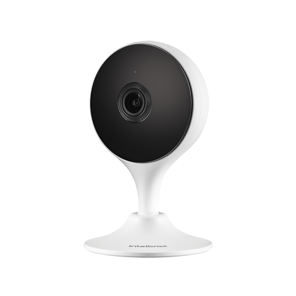 Câmera Wi-Fi Intelbras Mibo iM3 C branca, de mesa, com lente redonda