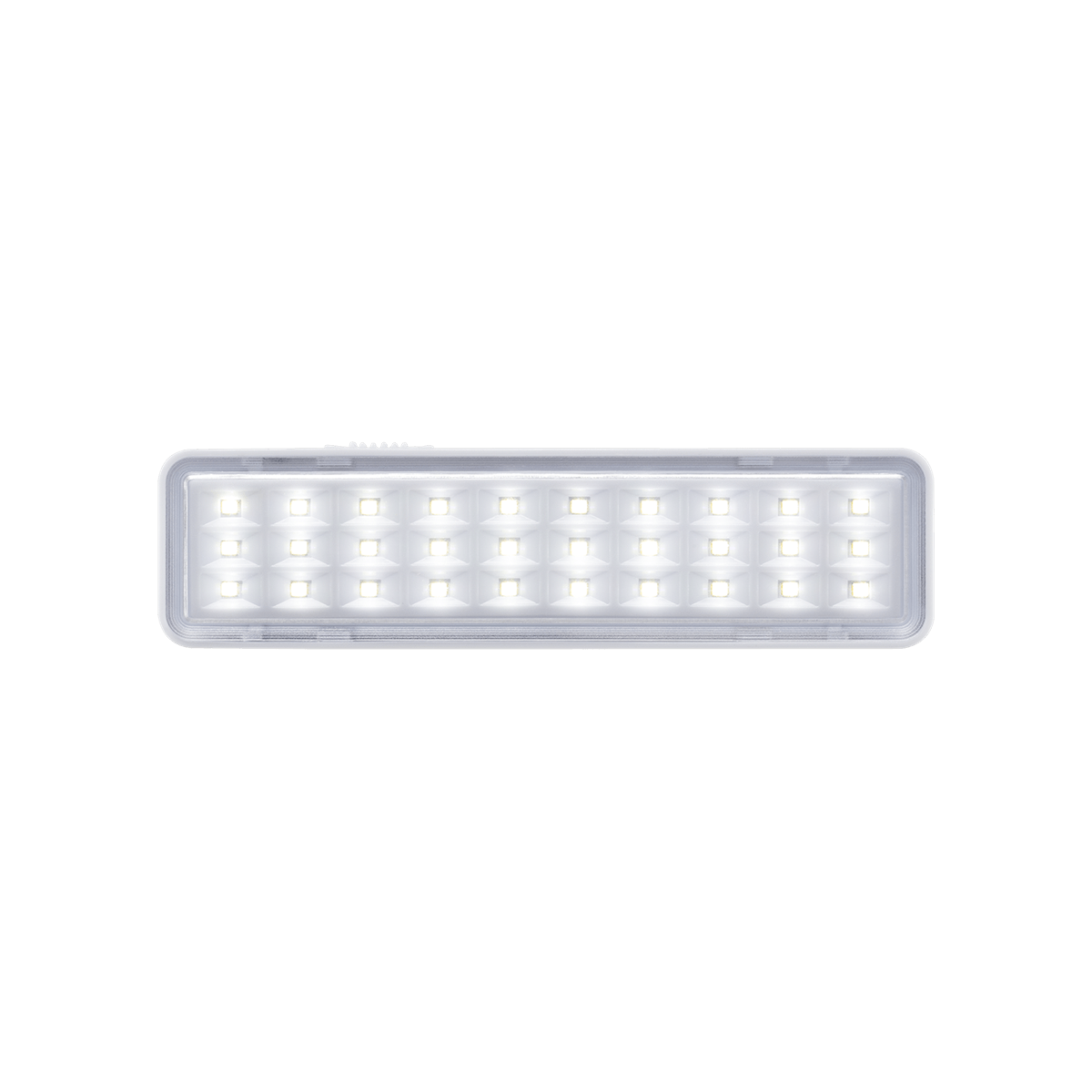 Luminária de emergência Intelbras LEA 30, branca e retangular, com 30 LEDs acesos