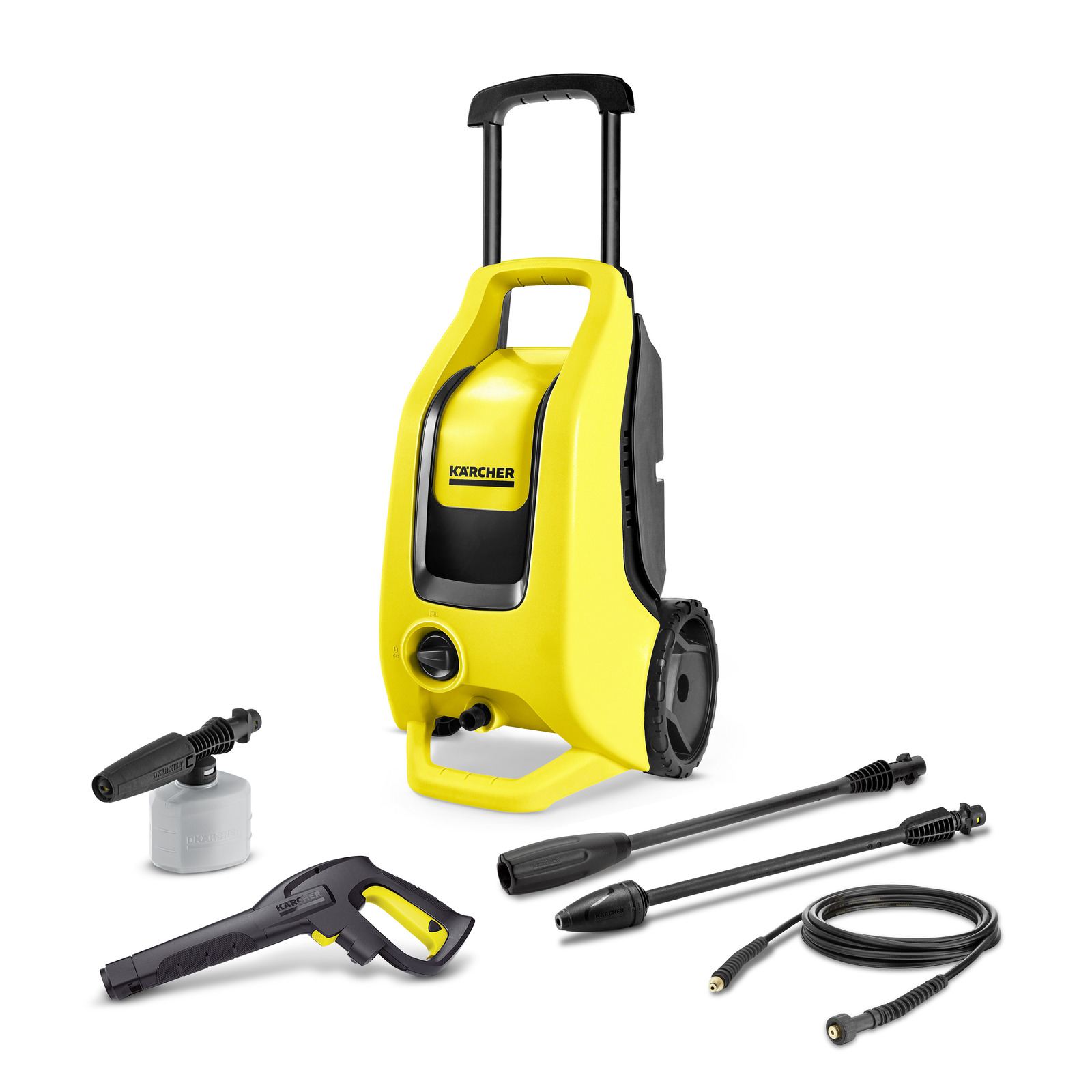 Lavadora de alta pressão Kärcher K3 Force Turbo com alça retrátil e acessórios