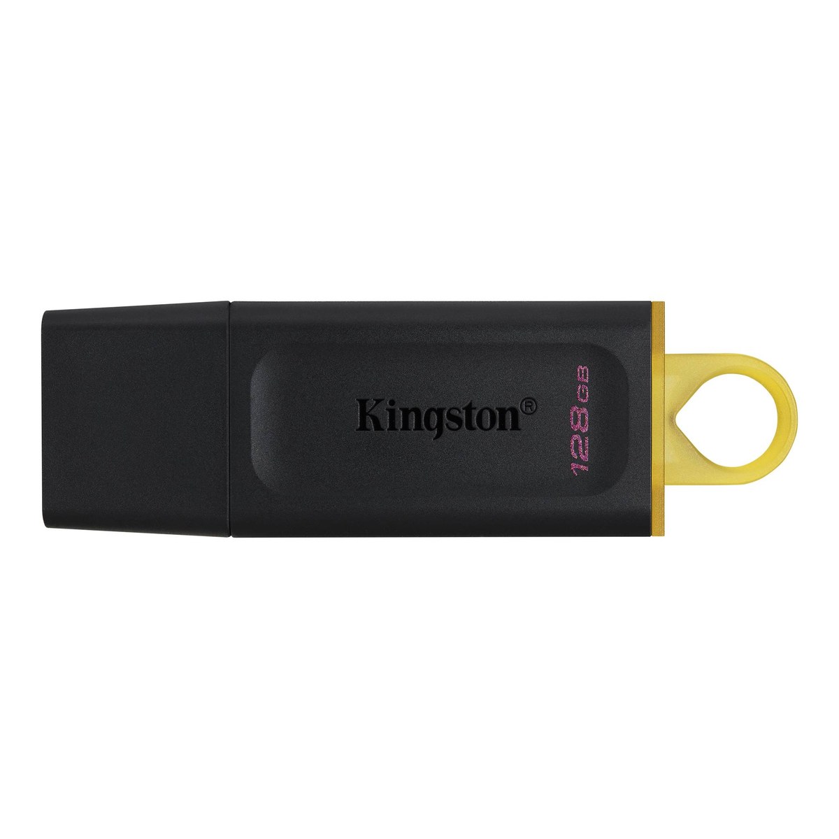 Pen drive Kingston DataTraveler Exodia 128 GB preto com argola amarela