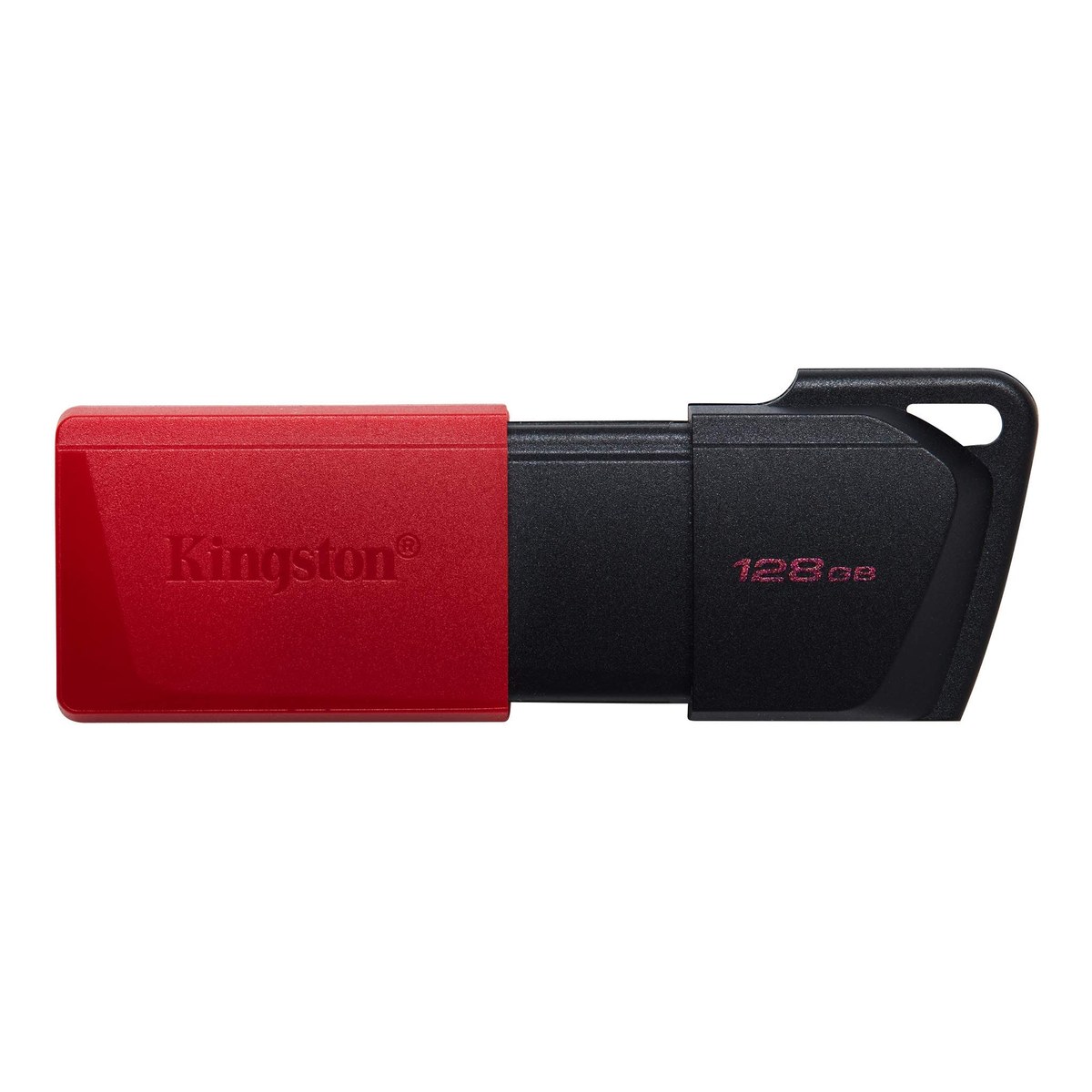 Pen drive Kingston DataTraveler Exodia M 128 GB preto com tampa vermelha deslizante