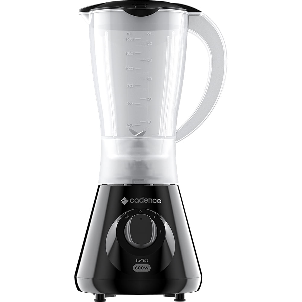Liquidificador Cadence Twist LIQ100 preto com jarra translúcida e base preta