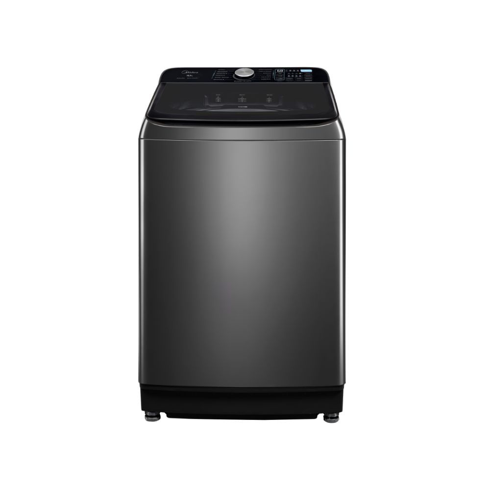 Lavadora Midea MA512W145 de 14,5 kg, cor titanium, vista de frente