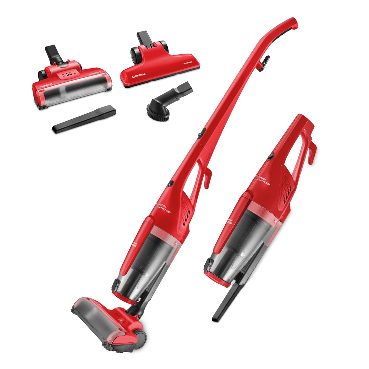 Aspirador de pó vertical Mondial Brush Carpet AP-25, vermelho, com bocal Brush Carpet