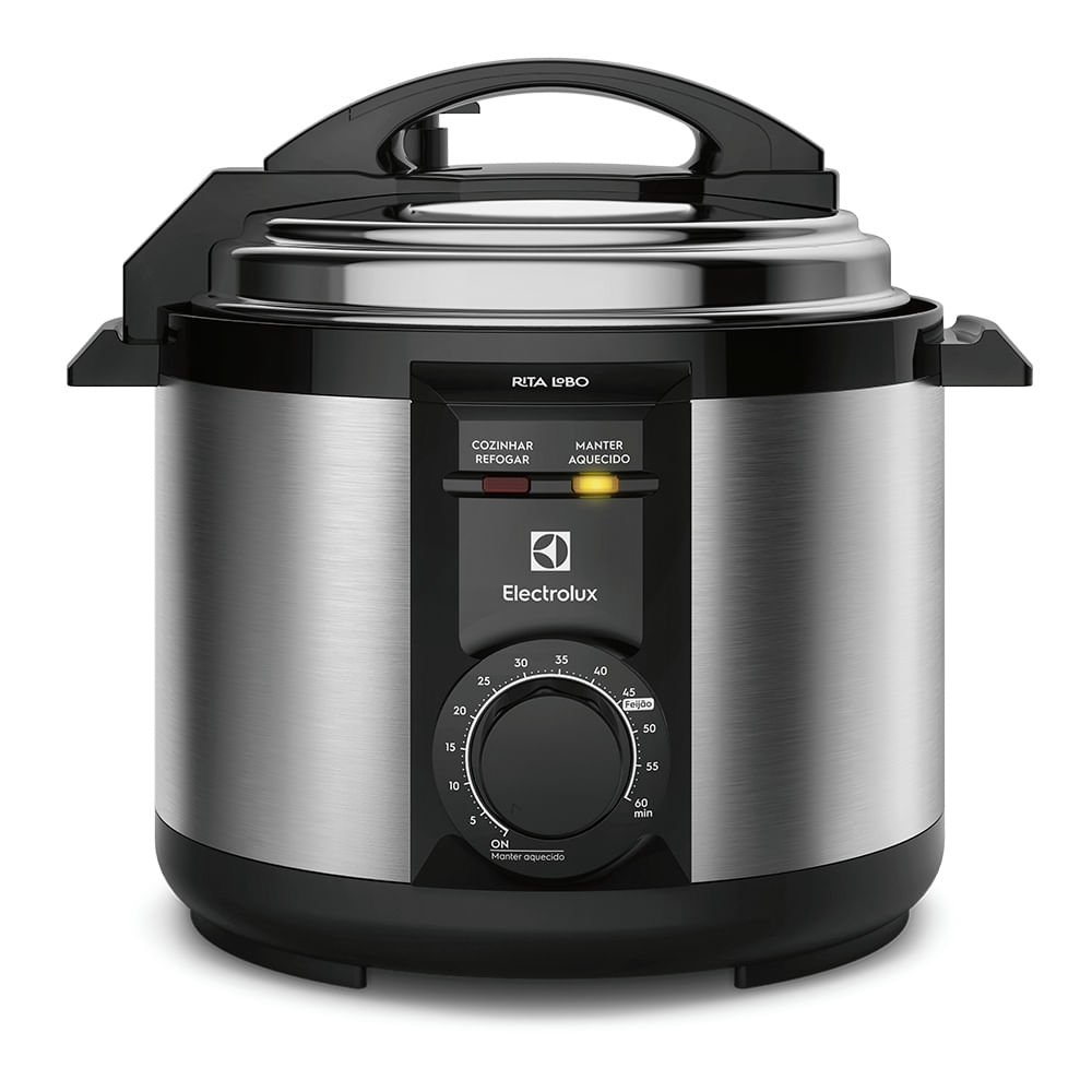 Panela de pressão elétrica Electrolux PCE20 com seletor giratório de tempo e luzes cozinhar e manter aquecido