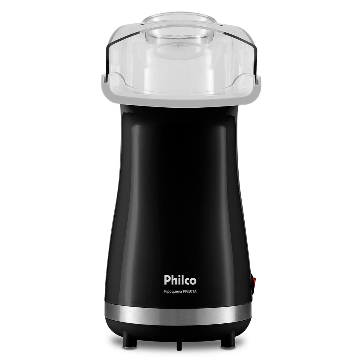 Pipoqueira elétrica Philco PPIE01A preta com topo transparente
