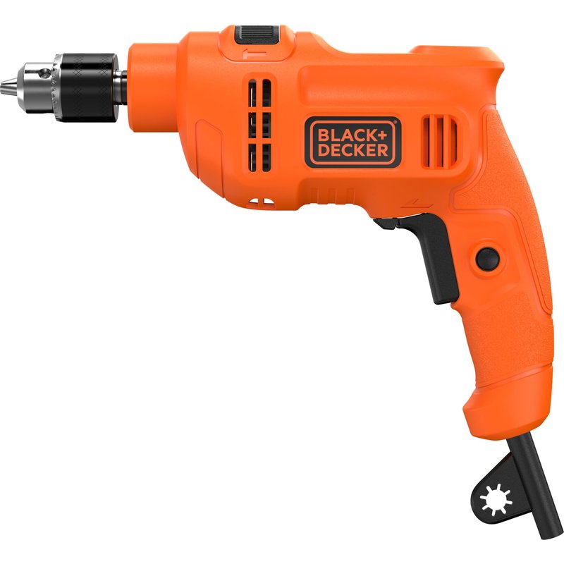Furadeira de impacto Black+Decker BED710450 laranja com mandril de chave