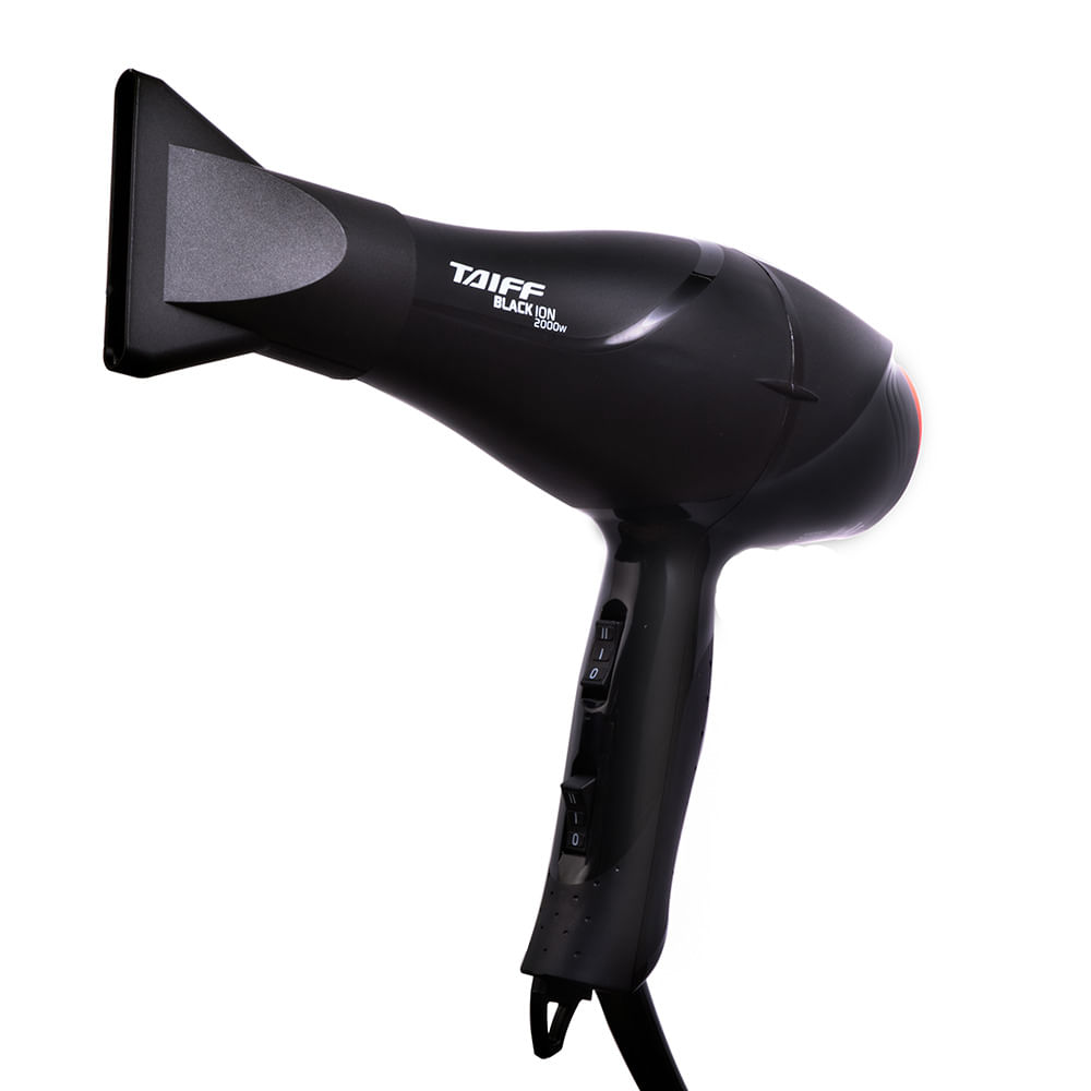 Secador de cabelo Taiff Black Ion 2000W preto com bico direcionador de ar